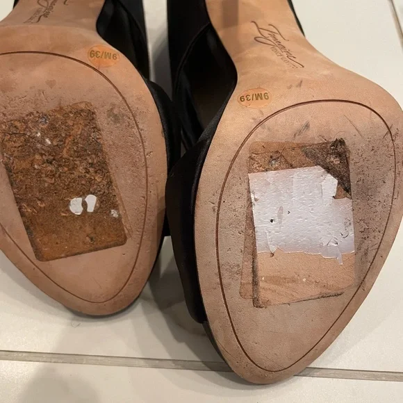 Vince Camuto Black Satin Formal Prom Heels - Picture 2 of 4